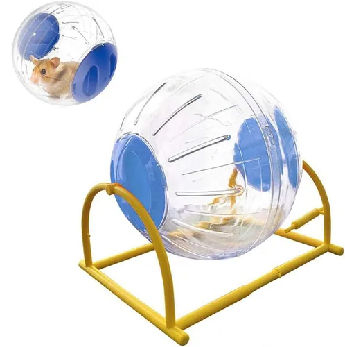 Miniatura 5 de Bola de ejercicio para hámster, rueda silenciosa para hámster, bola transparente para animales pequeños, para rata Dwar, alivia el aburrimiento