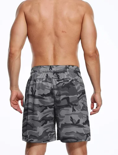 Miniatura 6 de NELEUS Pantalones cortos de correr para hombre de 7 pulgadas con bolsillos