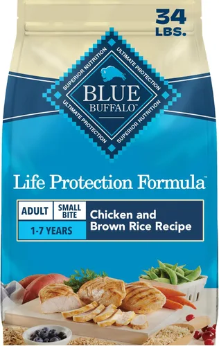 Miniatura 11 de Blue Buffalo - Alimento seco Life Protection de fórmula natural para perros adultos de raza pequeña, con mordiscos pequeños, ayuda a desarrollar