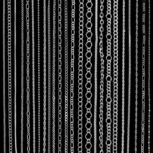 Blulu - 24 piezas de collar de cadena chapado en plata u oro para suministros de fabricación de joyas y manualidades, 24 pulg., Metal Plateado