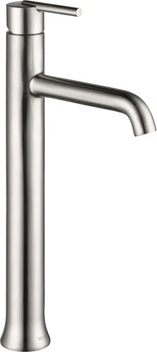 Delta Trinsic - Grifo de baño de níquel cepillado de 1 agujero, grifo de lavabo de baño de un solo orificio para tocador, acero inoxidable 759-SS-DST
