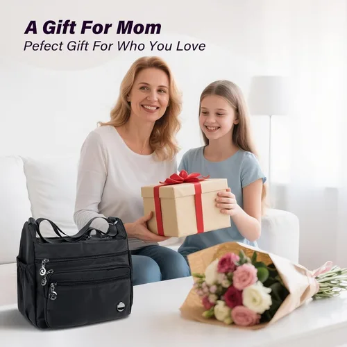 Miniatura 8 de Bolsos cruzados para mujeres, espaciosos con múltiples bolsillos, bolso de hombro para damas, cartera cruzada de moda tipo tote con asa superior