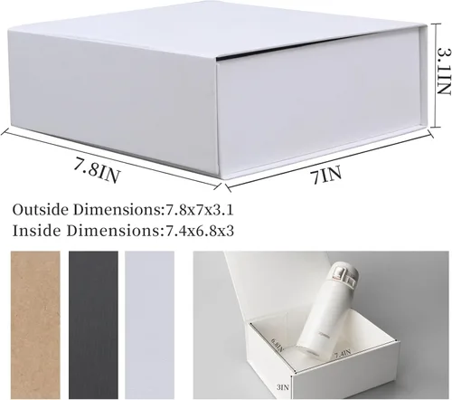 Miniatura 2 de Rsgift Paquete de 5 cajas de regalo blancas, 7.8x7x3.1 Cajas de embalaje de regalo Cajas de regalo para el Día de San Valentín Cajas de regalo