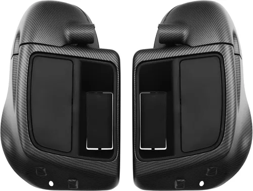 Miniatura 13 de Guantera de carenado de pierna ventilada inferior de mezclilla negra apta para Harley refrigerada por aire Touring Road King Street Glide Road Glide