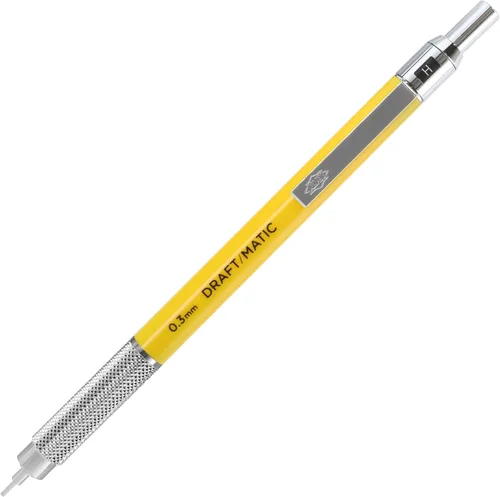 Miniatura 9 de ALVIN Lápiz mecánico DM07 Draft/Matic®, 0.7mm, herramienta de dibujo y diseño de acero inoxidable para estudiantes y profesionales, ideal