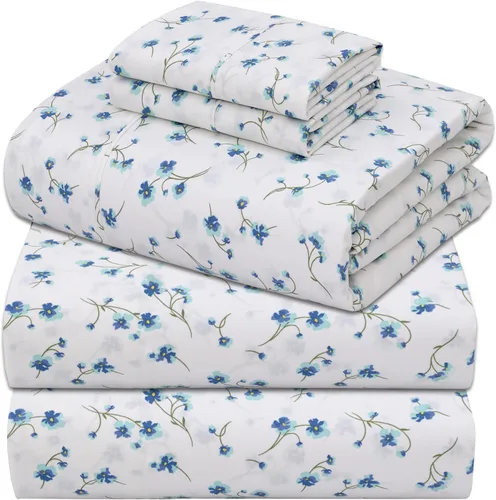 Miniatura 35 de ZOYER Sábanas de percal 100 % algodón tamaño King, refrescantes y transpirables para personas que duermen con calor, ropa de cama crujiente
