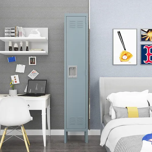 Miniatura 2 de Casillero de Metal para el Hogar, Vestidor, Gimnasio, Casilleros de Almacenamiento de Acero de 65.98" para Empleados, Gabinete con Cerradura con 1