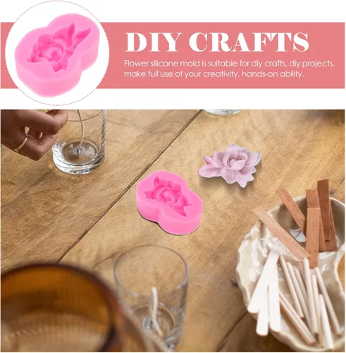 Miniatura 9 de EXCEART Diy Candle - Molde de aromaterapia hecho a mano, kit de velas de flores de rosa