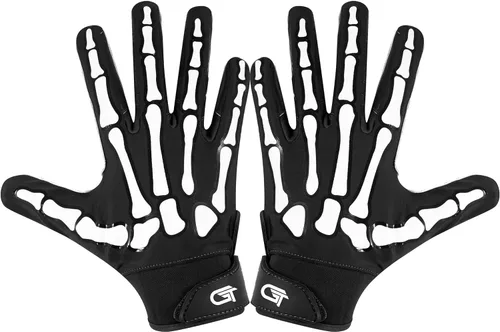 Miniatura 12 de Glorious Traders Adult & Youth Football Gloves - Ultimate Performance Booster with Super Sticky Grip Blanco y rojo