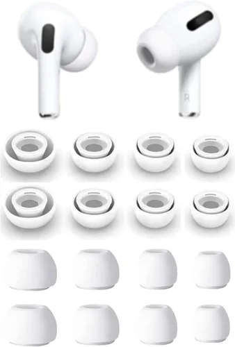 Miniatura 5 de ALXCD 3 pares de almohadillas compatibles con AirPods Pro y auriculares de 2ª generación, S/M/L, 3 tamaños de silicona para auriculares de repuesto