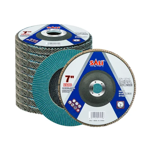 Miniatura 14 de Sali Paquete de 10 discos de aleta de grano 40 de 7 x 7/8 pulgadas, disco de lijado tipo bisel #29, amoladora angular de grado premium e industrial