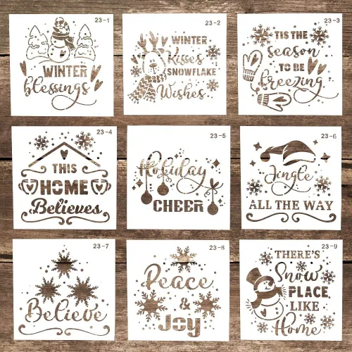 Miniatura 2 de Plantilla decorativa reutilizable de letras para manualidades, álbumes de recortes, pintura en pasteles, madera, lienzo, piso, pared, azulejos