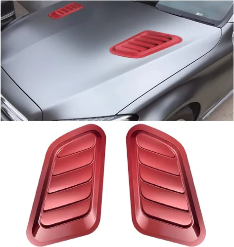 Miniatura 8 de Ventilaciones de capó de coche Blilo, 2 piezas de ventilaciones de aire universales para capó de coche, cubierta de entrada de aire de capó azul