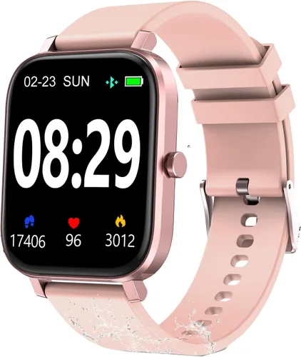 Miniatura 10 de Choiknbo Reloj inteligente con rastreador de fitness para teléfonos Android/iOS, pantalla táctil completa de 1.69 pulgadas con monitor de frecuencia