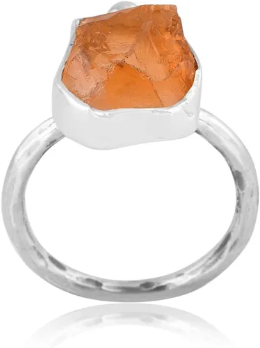 Miniatura 16 de Anillo trenzado de plata esterlina 925 con piedras preciosas crudas para mujer, joyería hecha a mano