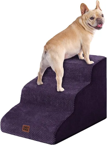 Miniatura 42 de EHEYCIGA Rampa de escaleras curvadas para perros pequeños de 15.7 pulgadas de alto, escalones para perros de 3 escalones para sofá y silla