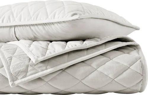 Vera Wang - Juego de edredón King, lujoso juego de ropa de cama de terciopelo con fundas a juego, elementos esenciales modernos para la habitación