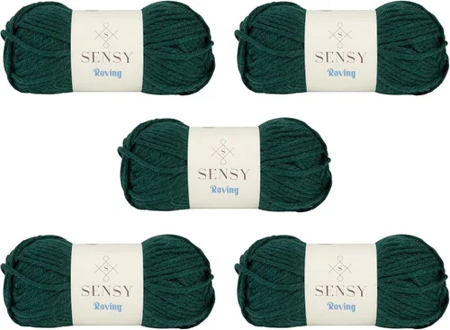 Miniatura 57 de Sensy Roving - Ovillo de lana multicolor, 3.5 onzas, 132 yardas, calibre 5, voluminoso (otoño)