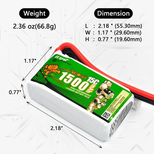 Miniatura 3 de Paquete de 2 baterías de litio de alta velocidad con cabeza T de 7.4V 1500mAh para WLTOYS A959-B A969-B A979-B K929-B 144001 12401 9200 9200E 300E