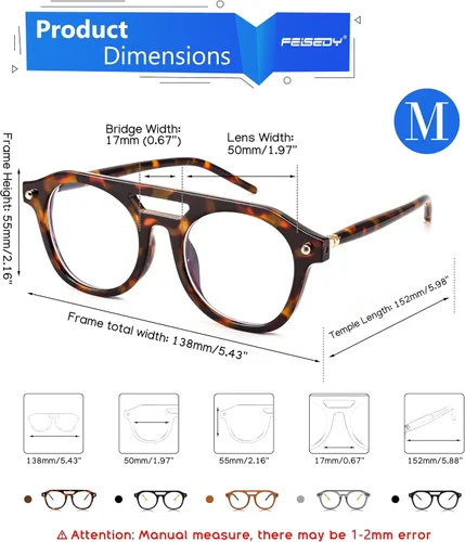 Miniatura 3 de FEISEDY Gafas de bloqueo de luz azul aviador de los años 70, marco piloto cuadrado, antideslumbrante, gafas de computadora para mujeres y hombres