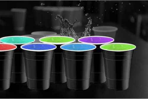 Miniatura 4 de 120 vasos de plástico negros de 16 onzas para Halloween, vasos desechables de plástico negros para fiestas para beber, degustaciones servidas