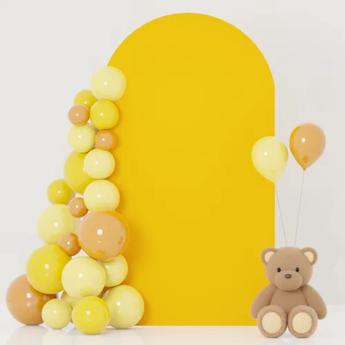 Miniatura 21 de FOTSHARER Cubierta para arco de boda, cubierta de arco de globo beige de 2.6 x 6 pies, cubiertas de fondo de arco de arco de elastano boho Chiara