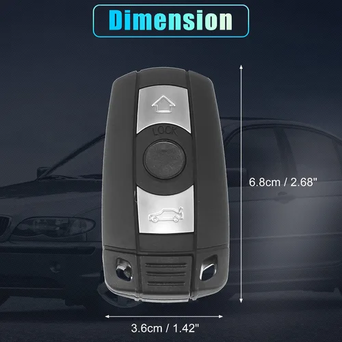 Miniatura 6 de X AUTOHAUX 2 piezas 315MHz KR55WK49127 Repuesto de llave inteligente de proximidad sin llave, mando a distancia, llave de coche para BMW 1 3 5 6