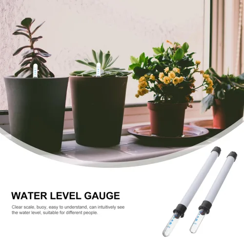 Miniatura 9 de BESTOYARD Indicador de agua para plantas en macetas para uso en interiores y exteriores, medidor de humedad del suelo con escala transparente