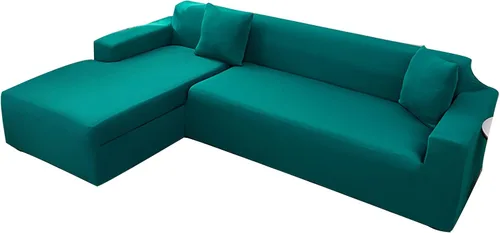 Miniatura 15 de Fundas para sofá modular, 2 piezas, funda de sofá de alta elasticidad en forma de L para 5 y 6 plazas, funda de sofá de tela de elastano