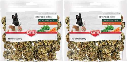 Miniatura 8 de Kaytee Mordiscos de granola con superalimentos de arándano, manzana y lino para ratas, ratones, hámsters, jerbos, conejos, cobayas y chinchillas