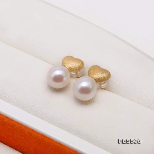 Miniatura 4 de JYX - Pendientes de plata de ley con forma de corazón y perlas de agua dulce de 0.315in