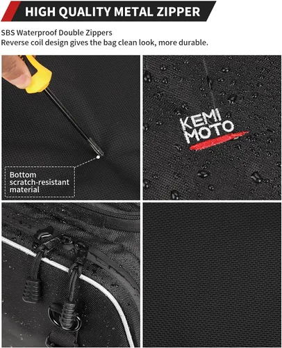 Miniatura 5 de KEMIMOTO Bolsa de Portaequipajes de Viaje para Motocicleta Expandible 20-25L Bolsa de Maletero Suave Plegable con Correas de Barra Compatible