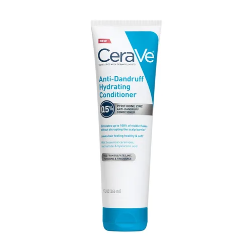 Miniatura 12 de CeraVe Acondicionador hidratante anticaspa, tratamiento de caspa de zinc piritiona al 0.5% con ceramidas, ácido hialurónico y niacinamida, ayuda a