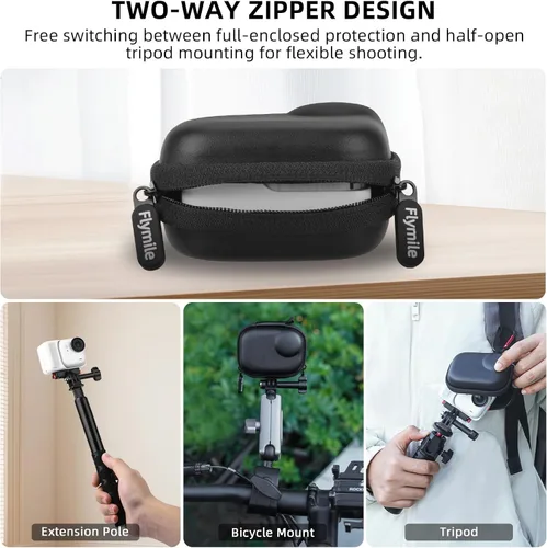 Miniatura 3 de Estuche de transporte pequeño + 2 protectores de pantalla para Insta360 GO Ultra, bolsa de almacenamiento de viaje portátil dura de poliuretano