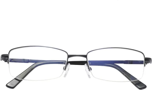 Miniatura 5 de Gafas de bloqueo de luz azul para computadora para hombres y mujeres, gafas de juego de computadora, marco metálico a medio armazón, lente