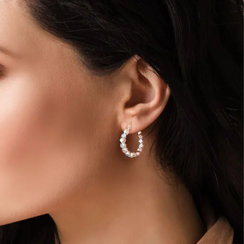 Miniatura 4 de 925 Sterling Silver Hoop Earrings - Perfect for Women and Teen Girls, Handmade 925 Sterling Silver With Unique Design by Dominerva