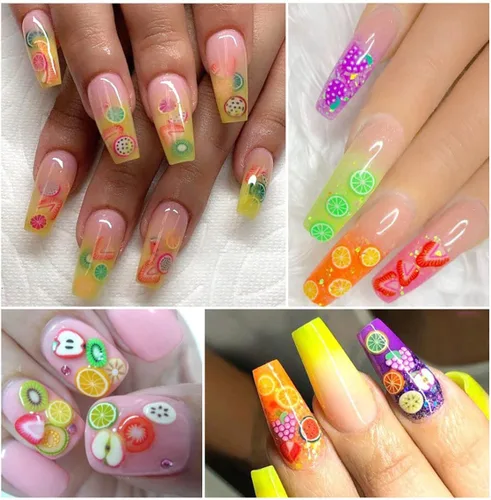 Miniatura 6 de Rebanadas de polímero para arte de uñas, rebanadas de frutas para decoración de uñas y teléfonos celulares (mariposa)