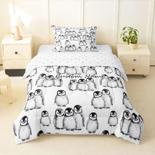Miniatura 15 de Erosebridal Juego de edredón personalizado de tigre para niños, tamaño individual, juego de ropa de cama con estampado de animales salvajes