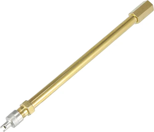 Miniatura 10 de X AUTOHAUX Adaptador de extensión de válvula de neumático automático de latón de 1.969 in/1.97 pulgadas de largo, extensor de vástago de neumático