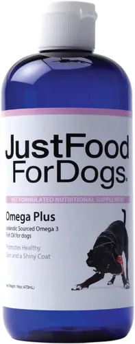 Miniatura 9 de JustFoodForDogs Omega 3 para perros, aceite omega para perros, suplemento para articulaciones de perro, suplemento para piel y pelaje, alternativa