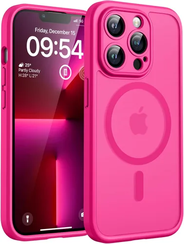 Miniatura 60 de TOCOL Funda magnética 3 en 1 para iPhone 14 Pro, mejorada [protección completa de cámara] con 2 protectores de pantalla, funda de grado militar Azul