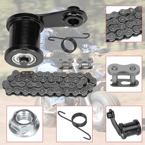 Miniatura 7 de GREHUA Tensor de Cadena para Mini Bicicleta & Cadena 420 de 42 Eslabones Compatible con Coleman CT200U CT200U-EX BT200X Hensim Baja Heat Warrior