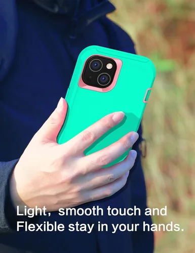 Miniatura 9 de MXX Funda para iPhone 13, con protector de pantalla de vidrio templado, protector de lente de cámara de 3 capas de alta resistencia, a prueba