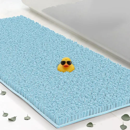 Miniatura 10 de ITSOFT Alfombra de Felpa para Baño 59x21 pulgadas, Tapetes de Baño Absorbentes Lavables a Máquina Antideslizantes, de Secado Rápido, Alfombras