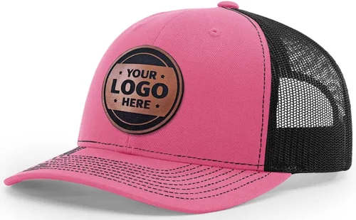 Miniatura 54 de Sombrero de parche de cuero de camionero personalizado grabado con láser