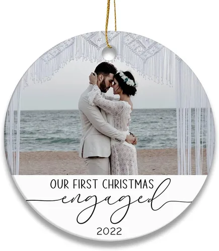 Miniatura 4 de Adorno de Navidad personalizado con nombre de la familia, accesorios de decoración para árbol de Navidad 2023, adornos de cerámica para puerta