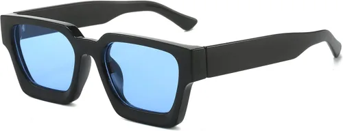 Miniatura 60 de AIEYEZO Gafas de sol cuadradas para mujeres y hombres, gafas de sol cuadradas con montura gruesa, estilo de diseñador simple