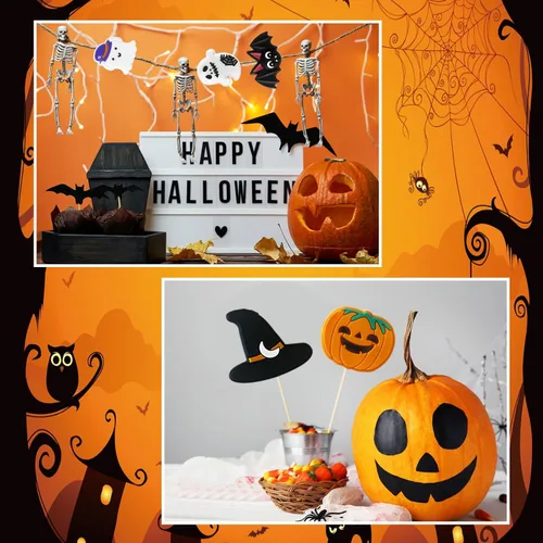 Miniatura 4 de Cuentas de silicona de Halloween, 12 piezas de calabaza, fantasma, murciélago, silicona focal, cuentas sueltas, accesorio para manualidades
