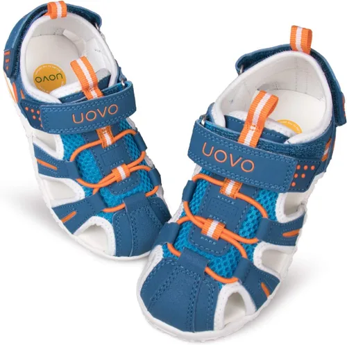 UOVO Sandalias para niños, sandalias de senderismo atléticas con punta cerrada, sandalias de verano para niños, secado rápido, antideslizantes