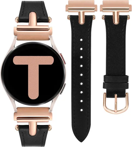 Miniatura 7 de Wearlizer Correa de cuero compatible con Samsung Galaxy Watch 7/6/5/4 Band 1.575 in 1.732 in/Watch 6 Classic 1.693 in 1.850 in/Watch 5 Pro 1.772